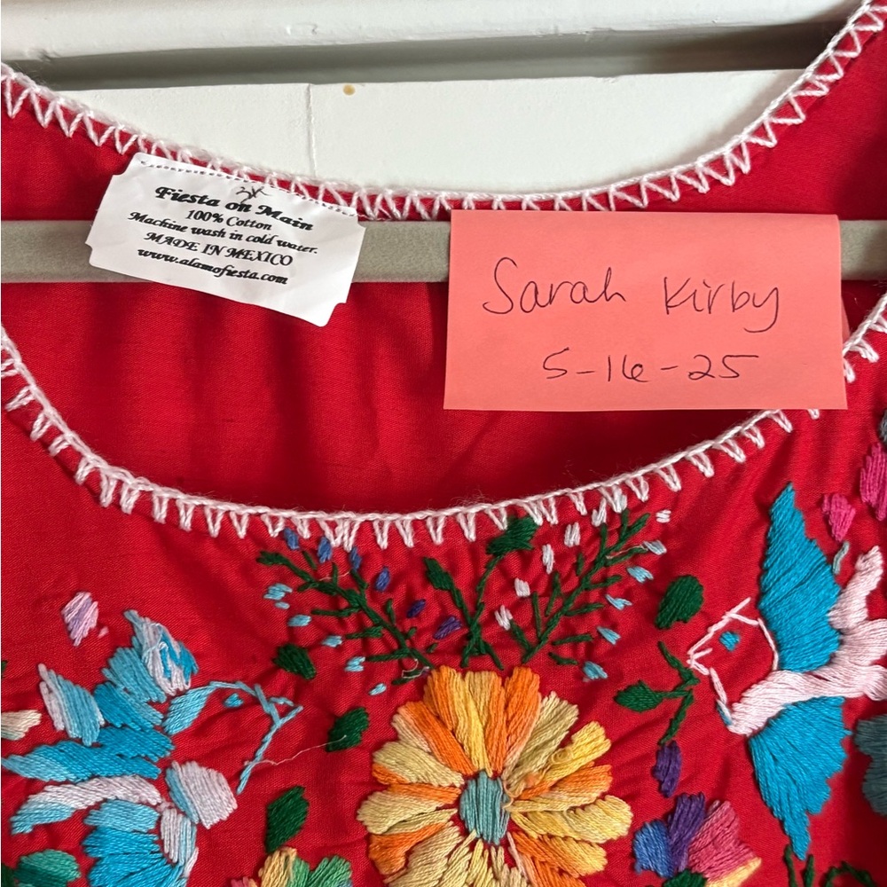 Embroidered Red Dress - Picture 2 of 2